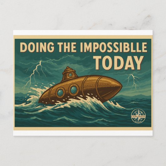  onderzeebootavontuur - Nautisch Briefkaart (Voorkant)