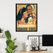 Onderzeebootdienst WOII Poster (Thuiskantoor)