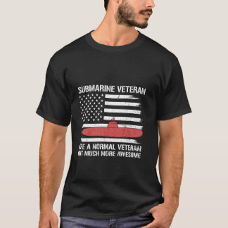 Onderzeebootveteraan is veel Geweldige Vlag USA Su T-shirt