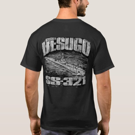 Onderzeeër Besugo Mannen Basic Donker T-shirt (Achterkant)