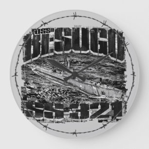 Onderzeeër Besugo ronde (grote) acryl wandklok