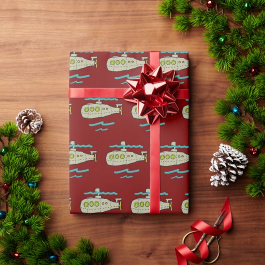 Onderzeeër Cadeaupapier (Feestdagen Geschenken)