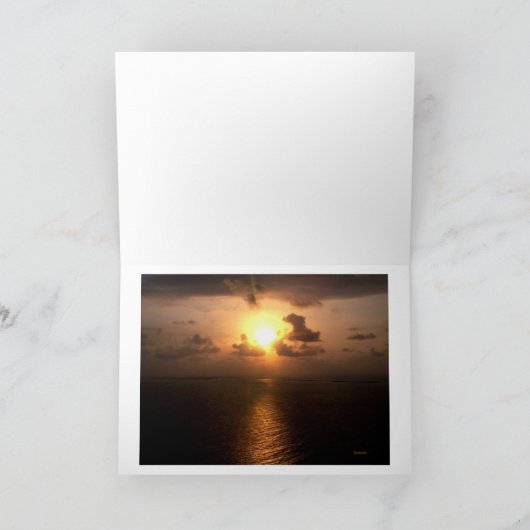 Onderzeeër en Zonsondergang Kaart (Binnen)