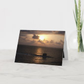 Onderzeeër en Zonsondergang Kaart (Voorkant)