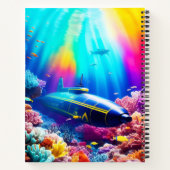 Onderzeeër in de prachtige oceaan notitieboek (Achterkant)