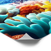 Onderzeeër in de prachtige oceaan poster (Hoek)