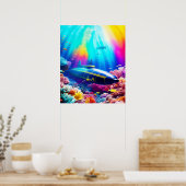 Onderzeeër in de prachtige oceaan poster (Keuken)