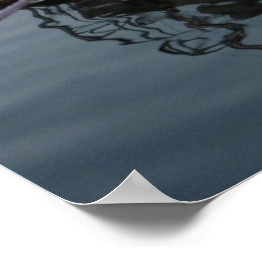 Onderzeeër in Sunrise Poster (Hoek)