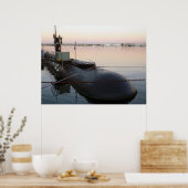 Onderzeeër in Sunrise Poster (Keuken)