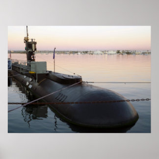 Onderzeeër in Sunrise Poster