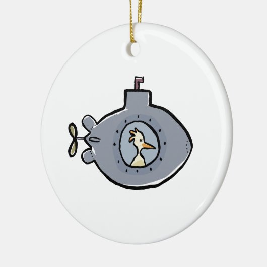 onderzeeër keramisch ornament (Links)