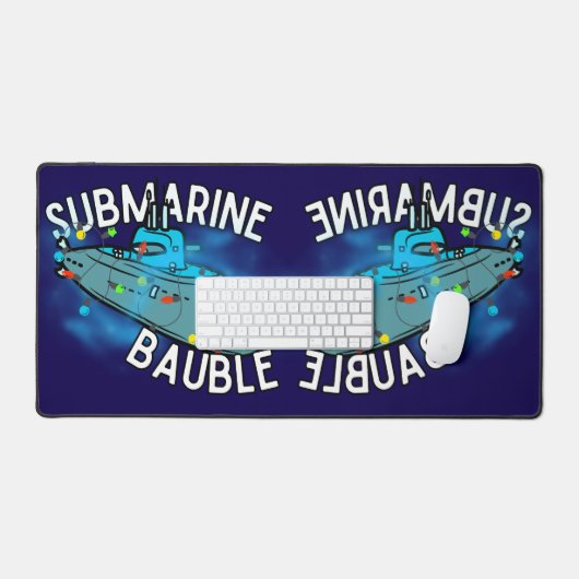 Onderzeeër, kerstbal, kerst bureaumat (Keyboard & Muis)