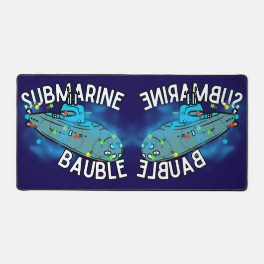 Onderzeeër, kerstbal, kerst bureaumat (Voorkant)