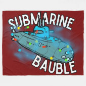 Onderzeeër, kerstbal, kerst fleece deken (Voorkant (Horizontaal))