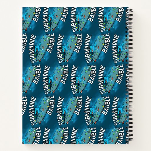 Onderzeeër, kerstbal, kerst notitieboek (Achterkant)