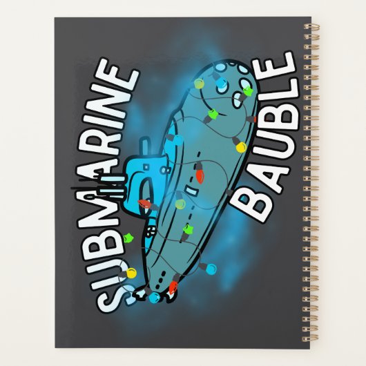 Onderzeeër, kerstbal, kerst planner (Achterkant)