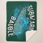 Onderzeeër, kerstbal, kerst sherpa deken (Voorkant)