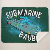 Onderzeeër, kerstbal, kerst sherpa deken (Voorkant (horizontaal))