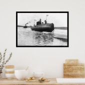 Onderzeeër Launch Navy 1909 Poster (Keuken)