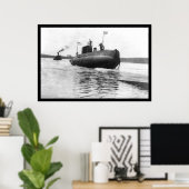 Onderzeeër Launch Navy 1909 Poster (Thuiskantoor)