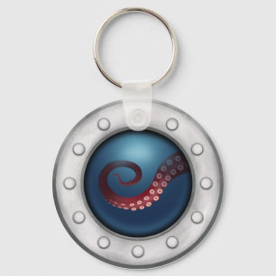 Onderzeeër Porthole Deep Zee Creater Steampunk Sleutelhanger