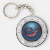 Onderzeeër Porthole Deep Zee Creater Steampunk Sleutelhanger (Voorkant)