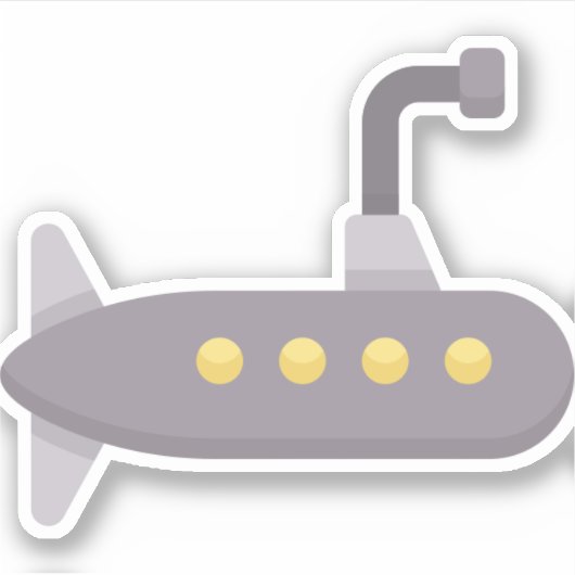 onderzeeër sticker (Voorkant)