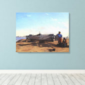 Onderzeeër Torpedo Boat HL Hunley C Chapman 1863 Canvas Afdruk (Insitu (Houten vloer))