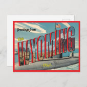 Onderzeeër Wyoming voor USA Retro Briefkaart (Voorkant / Achterkant)