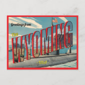 Onderzeeër Wyoming voor USA Retro Briefkaart (Voorkant)