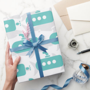Onderzeeërs & Haaien Cadeaupapier