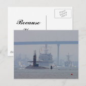 Onderzeeërs onderzeeërs onderzeeërs nucleaire sche briefkaart (Voorkant / Achterkant)