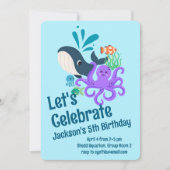 Onderzees Aquarium Verjaardag Kaart (Voorkant)