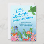 Onderzees Aquarium Verjaardag Kaart (Voorkant)