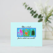 Onderzees avontuur Een boek openen Briefkaart (Staand voorkant)