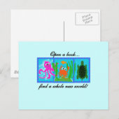 Onderzees avontuur Een boek openen Briefkaart (Voorkant / Achterkant)