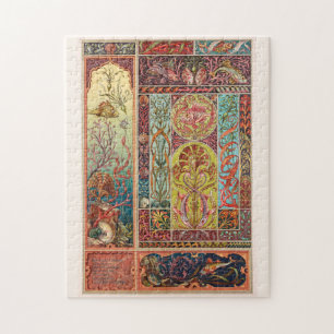 Onderzees leven, art nouveau aquarium legpuzzel