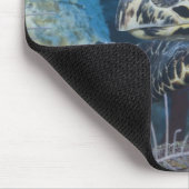 Onderzees leven: Een Hawksbill Zee Turtle Muismat (Hoek)