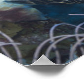 Onderzees leven: Een Hawksbill Zee Turtle Poster (Hoek)