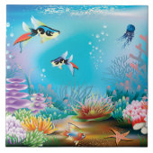 Onderzees leven tegeltje (Voorkant)