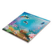 Onderzees leven tegeltje (Zijkant)