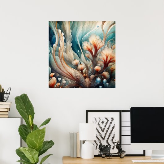 onderzees Poster voor kunst (Thuiskantoor)