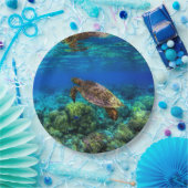 Onderzees tropisch Zee schildkoraal Papieren Bordje (Feest)