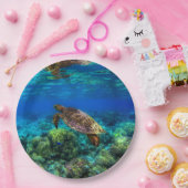 Onderzees tropisch Zee schildkoraal Papieren Bordje (Feest)