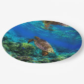Onderzees tropisch Zee schildkoraal Papieren Bordje (Gekanteld)