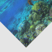 Onderzees tropisch Zee schildkoraal Tissuepapier (Detail)