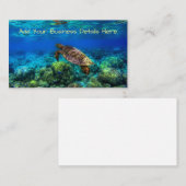 Onderzees tropisch Zee schildkoraal Visitekaartje (Voorkant / Achterkant)