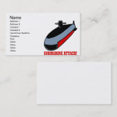 Onderzeese aanval visitekaartje (Voorkant / Achterkant)
