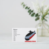 Onderzeese aanval visitekaartje (Staand voorkant)