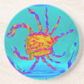 Onderzeese Art Cool Crab Zandsteen Onderzetter (Voorkant)